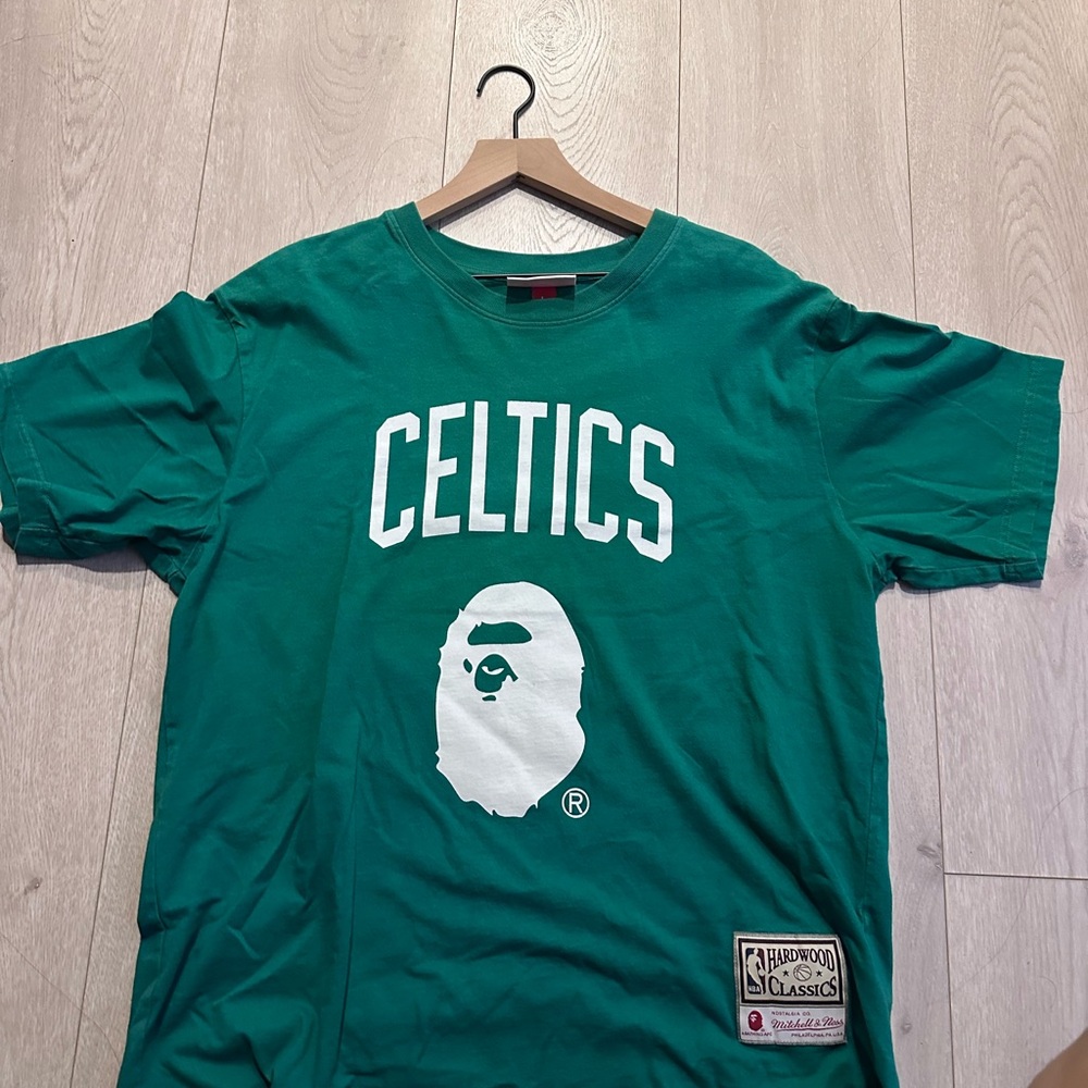 Bape Green Celtics Short Sleeve Tee